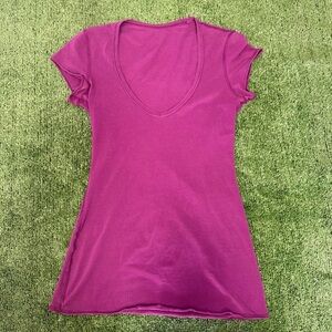 Lululemon Purple deep V cap sleeve tshirt, size small